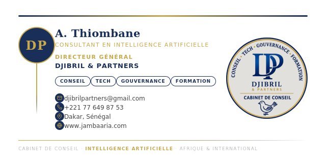 Signature de A. Thiombane, Directeur Général — Djibril & Partners